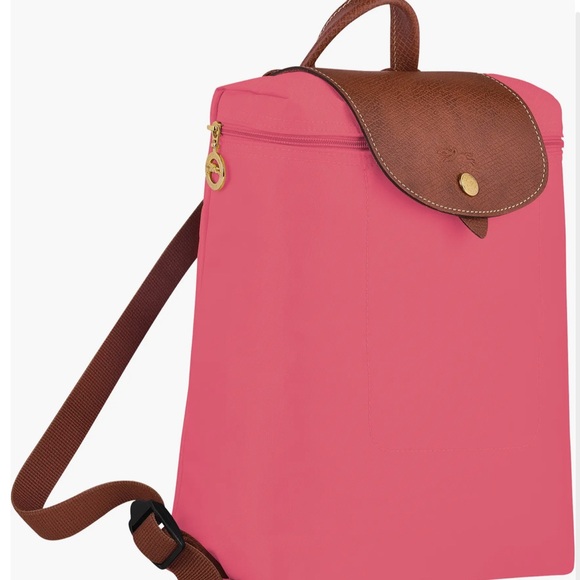 Longchamp Le Pliage Nylon Canvas Backpack Pink - Picture 3 of 5